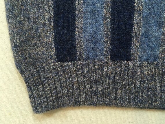 1990's, Shetland Wool, sweater in heathered blue … - image 6