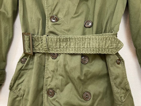 1970's, army trench coat, in army green - image 6