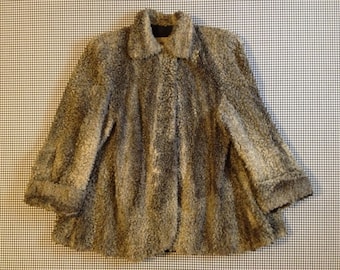 1950's, Persian Lamb fur, swing coat, in grays