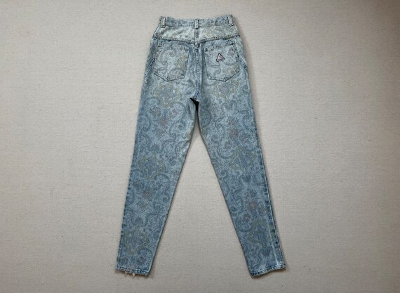 1980's, high waist, jeans in ornate print - image 7