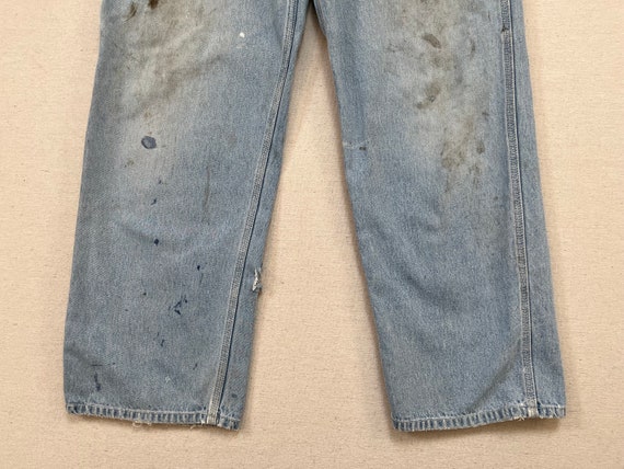 1990's, worn/distressed, denim overalls by Osh Ko… - image 7