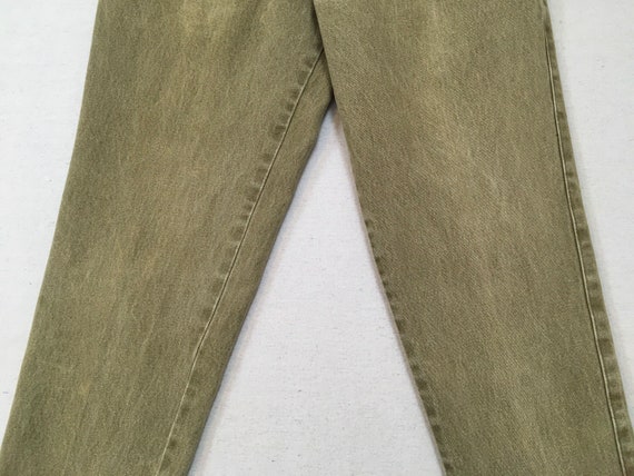 1990's, Men's, pleated front, jeans, in khaki - image 5