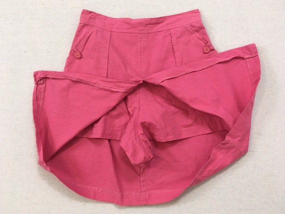 1970's, high waist skort, in salmon pink - image 2