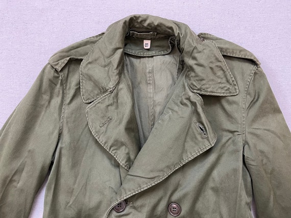 1970's, army trench coat, in army green - image 3