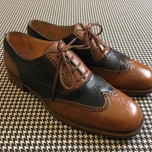 1960's Low Chunk Heel Spectator Wingtips in Brown and - Etsy
