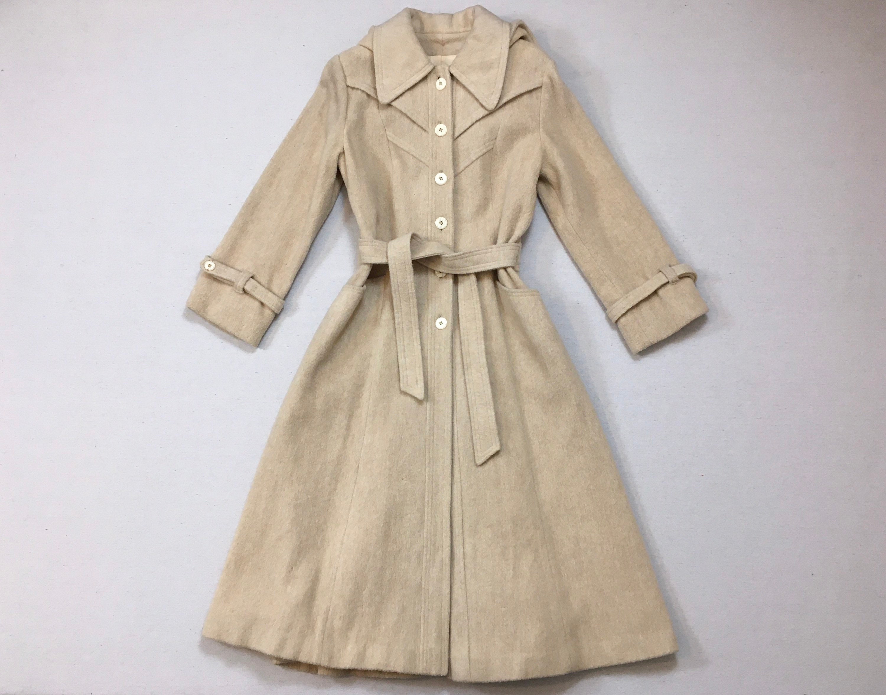 Belted Wool Coat - Etsy