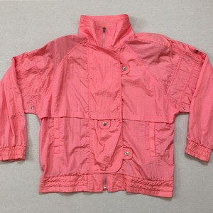 1980&#39;s, nylon windreaker, in salmon, Women&#39;s size Medium