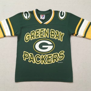 1997, cotton, Green Bay Packers tee in green with yellow and white