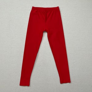 1980&#39;s, cropped leg, leggings in shimmery red by Softouch