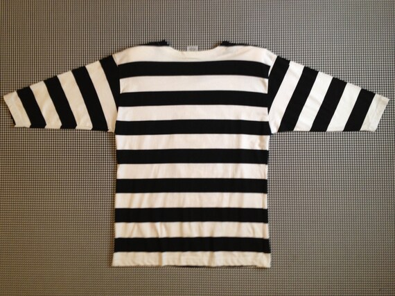 1980's, black and white striped, oversized, 3/4 s… - image 4