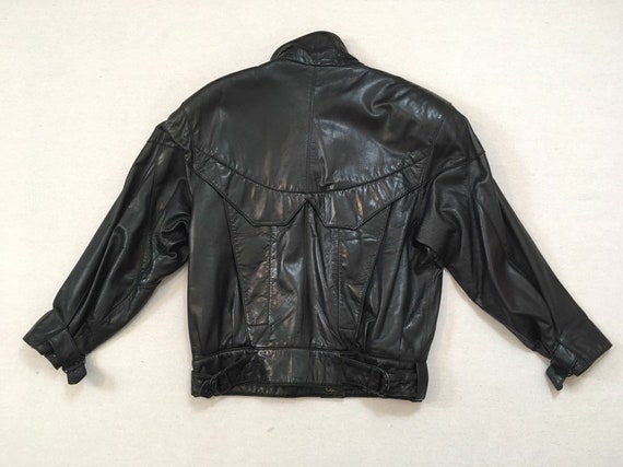 1980's, thinly insulated, black leather, jacket, … - image 9