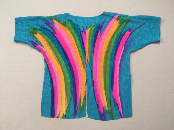 1990's, silk, split front, split sides, split bac… - image 9