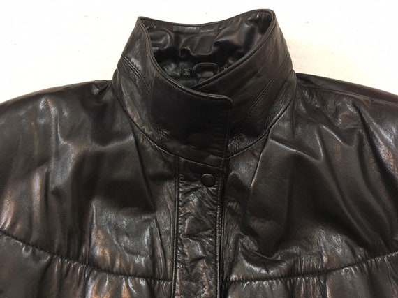 1980's, thinly insulated, black leather, jacket, … - image 3