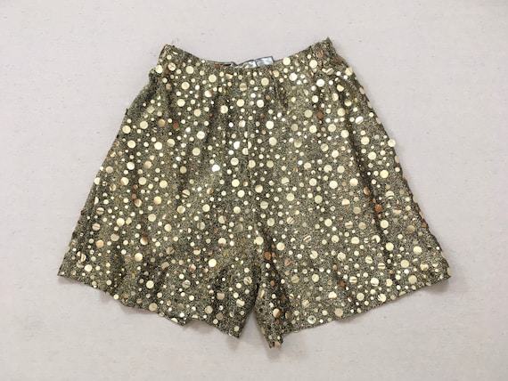 1980's, high waist, pleated front shorts, in blac… - image 10