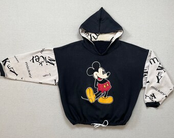 1980's, Zip Hood, Drawstring Bottom, Mickey Mouse Sweatshirt 1980's, Zip Hood, Drawstring Bottom, Mickey Mouse Sweatshirt