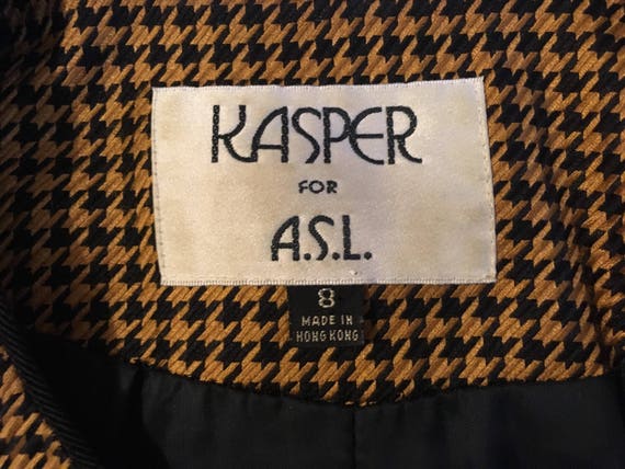 1990's, rayon blazer, in mustard and black, hound… - image 8