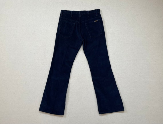 1970's, bootcut, corduroys in navy by Thumbs Up - Gem