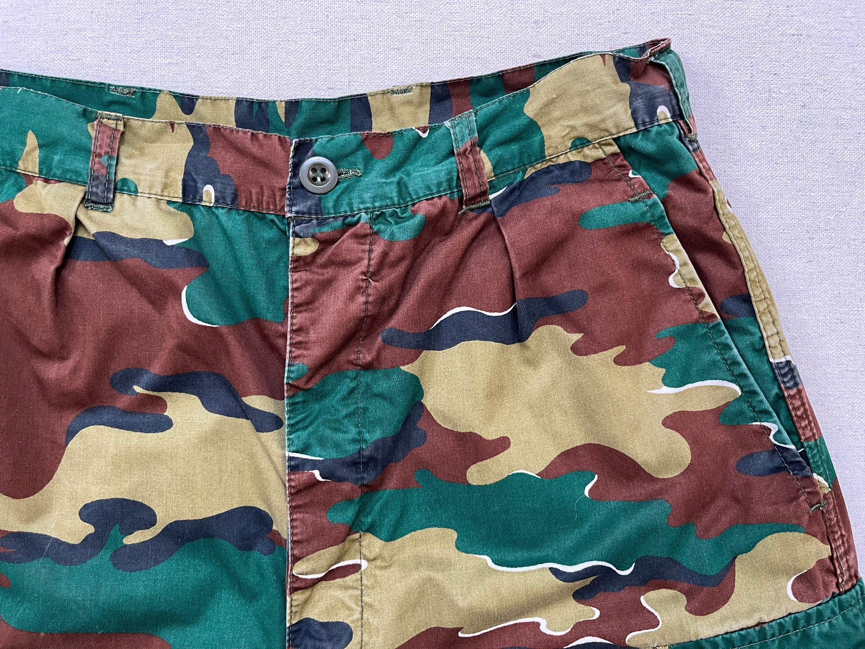 1995 Pleated Front Cargo Pants in Camouflage 
