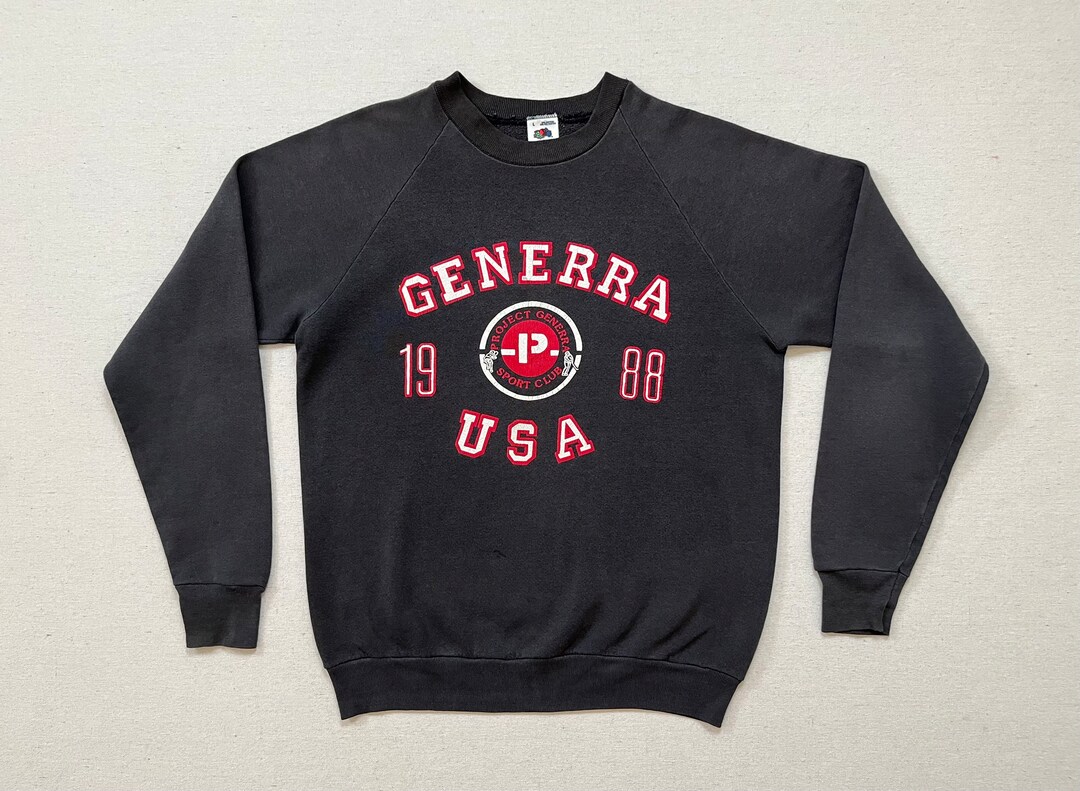 [GRAVER]★1968 SQUARE LOGO SWEATSHIRT Old Lutheran Sweatshirt Fruit of the Loom Grey Crewneck Sz M
