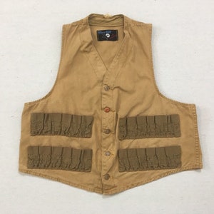 1960's Canvas Hunting Vest in Tan by Blue Bill - Etsy