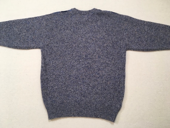 1990's, Shetland Wool, sweater in heathered blue … - image 10