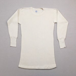 1970&#39;s, extra long, thermal undershirt, in cream, by Sears