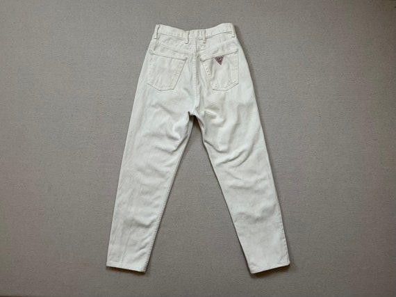 1990's, high waist, Guess jeans in white - image 8