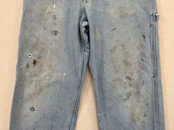 1990's, worn/distressed, denim overalls by Osh Ko… - image 6
