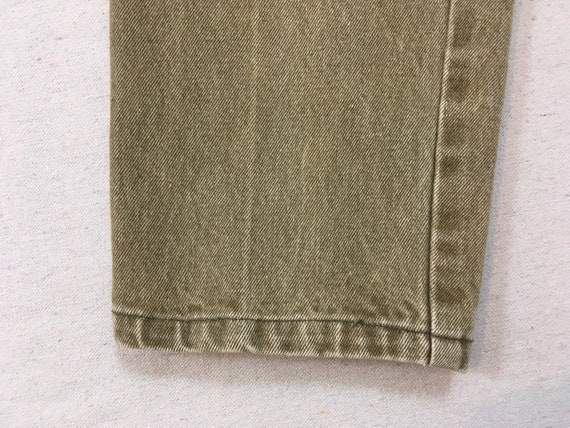 1990's, Men's, pleated front, jeans, in khaki - image 6