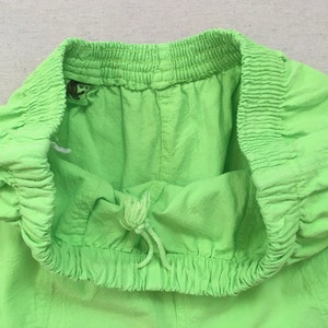 1990's, cotton, Cancun shorts, in neon green with neon pink, orange and blue image 5