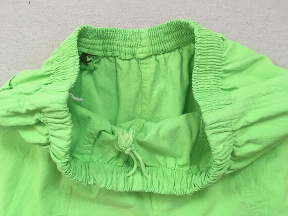 1990's, cotton, "Cancun" shorts, in neon green wi… - image 5