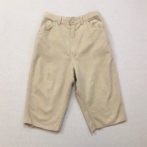 1950&#39;s, high waist, long, denim shorts, by Wrangler Misses, in beige