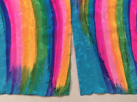1990's, silk, split front, split sides, split bac… - image 7