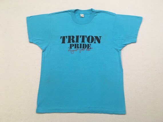 1986, "TRITON PRIDE August-Fest 86" tee, in turqu… - image 1