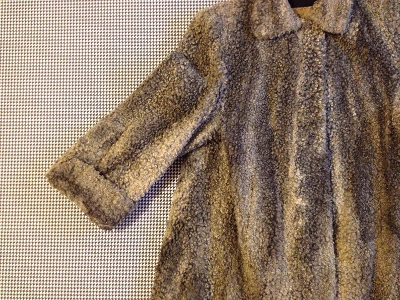 1950's Persian Lamb Fur Swing Coat in Grays | Etsy