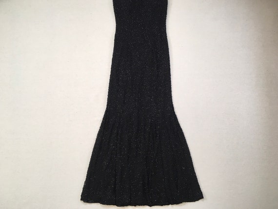 1990's, sleeveless, beaded silk, mermaid dress, i… - image 3