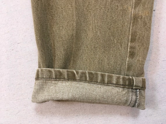 1990's, Men's, pleated front, jeans, in khaki - image 7