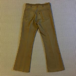 1970's, Big E, Levi's, flare leg, jeans, in army green, size 32x30 image 4