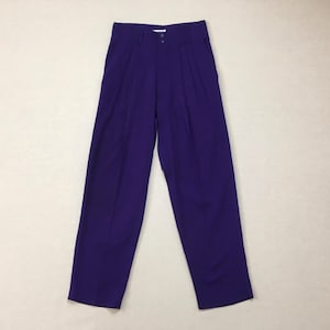 1990&#39;s, pleated front, rayon, pants, in eggplant