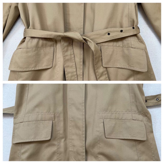 1970's, belted, trench coat in beige by Sears JR … - image 3