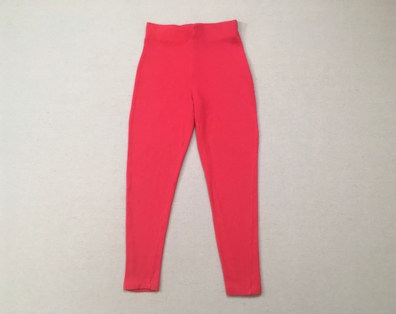 1990's, cropped leggings, in hot pink