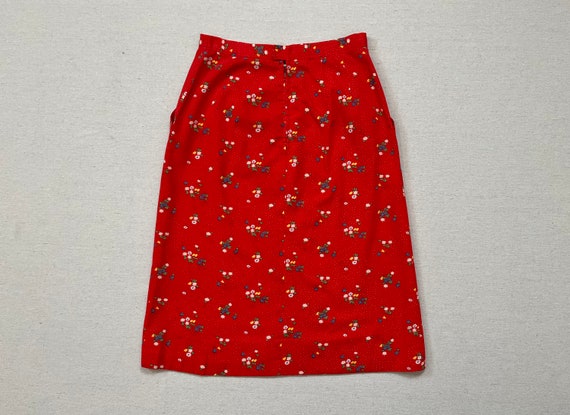 1970's, skirt in red with tiny white polka dots a… - image 8