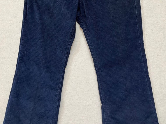 1970's, bootcut, corduroys in navy by Thumbs Up - Gem