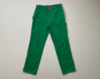 2000's, painter/carpenter jeans in green by Dickies Girl