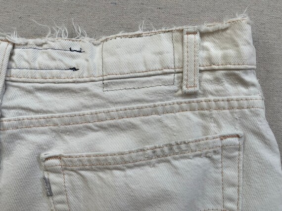 1990's, Levi's, denim cut-off shorts in white - image 8