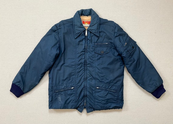 1970's, pile fleece lined, nylon, zip front jacke… - image 1