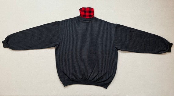 1990's, teddy bear sweatshirt in black and gray s… - image 9