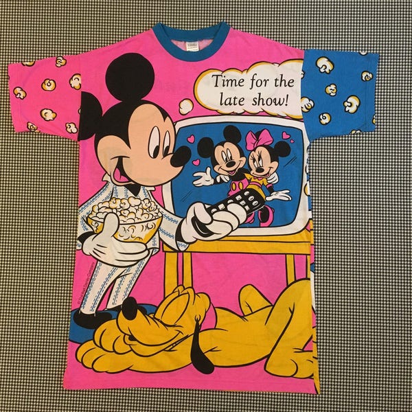 1980's, movie night, Mickey Mouse, night shirt, one size fits most