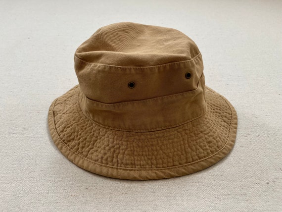 1990's, cotton, canvas, Polo, bucket hat in khaki… - image 3