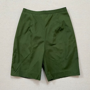 1960&#39;s, high-darted-waist shorts in olive